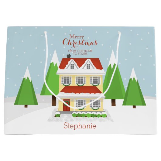 Weihnachts-Open-House Große Geschenktüte (Vorderseite)