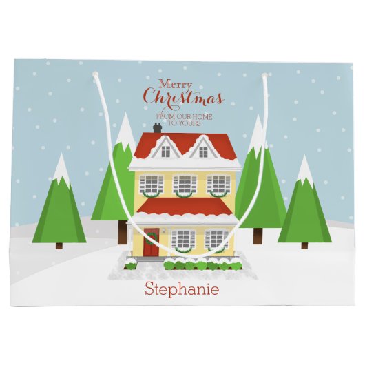 Weihnachts-Open-House Große Geschenktüte (Rückseite)