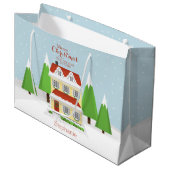 Weihnachts-Open-House Große Geschenktüte (Vorderseite Schrägansicht)