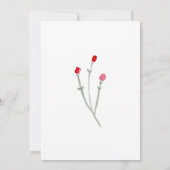 Weihnachts Open House Party Winter Floral Einladung (Rückseite)