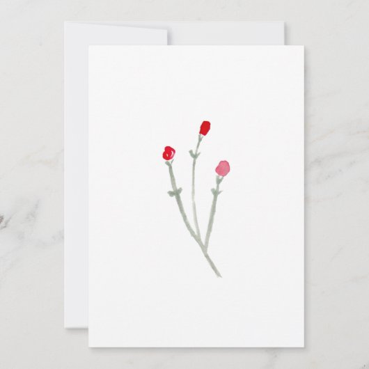 Weihnachts Open House Party Winter Floral Einladung (Rückseite)