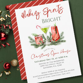 Weihnachts Open House Spirituosen hellen Einladung