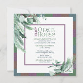 Weihnachts-Open House Wasserfarbenfolien Moderne Einladung (Vorderseite)