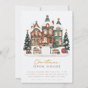 Weihnachts-Open-House-Weihnachtsfeier-Einladung Einladung