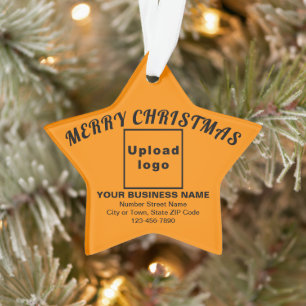 Weihnachts-Orange-Farbstar Acryl Ornament