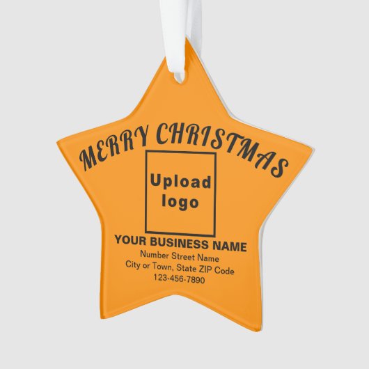 Weihnachts-Orange-Farbstar Acryl Ornament (Vorderseite)