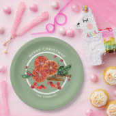 Weihnachts Orange Slices Cinnamon Sticks Berries Pappteller (Party)