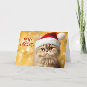 Weihnachts-Orange Tabby-Katze in einer Weihnachtsm Feiertagskarte