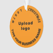 Weihnachts-Orangefarbener Farbkreis Acryl Ornament (Vorderseite)