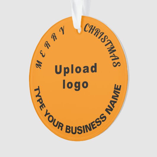 Weihnachts-Orangefarbener Farbkreis Acryl Ornament (Vorderseite)