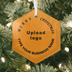 Weihnachts-Orangefarbenes Glas Ornament Aus Glas