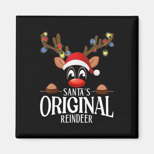 Weihnachts Original Rentier Funny Xmas Matching Pj Magnet (Vorne)