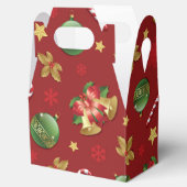 Weihnachts-Ornamant & Candy Cane Muster Geschenkschachtel (Geöffnet)