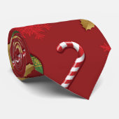 Weihnachts-Ornamant & Candy Cane Muster Krawatte (Gerollt)