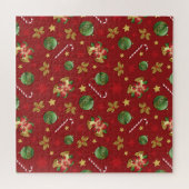 Weihnachts-Ornamant & Candy Cane Muster Puzzle (Horizontal)