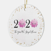 Weihnachts-Ornament 2020 Quarantine-Virus-Pandemie Keramik Ornament (Links)