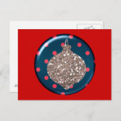 Weihnachts-Ornament-Ball Postkarte (Vorne/Hinten)