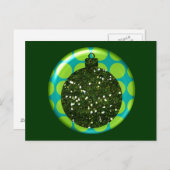 Weihnachts-Ornament-Ball Postkarte (Vorne/Hinten)