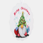 Weihnachts-Ornament-Card Gnome mit Geschenken Ornament Karte (Rechts)