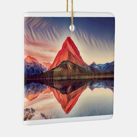 Weihnachts-Ornament der zwei Medizin im Gletscherp Keramikornament (Rechts)