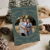 Weihnachts-Ornament Foto Einladung