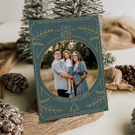 Weihnachts-Ornament Foto Einladung