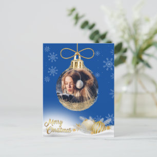 Weihnachts-Ornament Foto Snowflakes Feiertagspostkarte