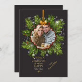 Weihnachts-Ornament-Foto Weihnachtskarte Feiertagskarte (Vorne/Hinten)