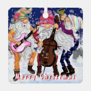 Weihnachts-Ornament Gnomes Music Band Happy Song Ornament Aus Metall