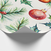 Weihnachts-Ornament-Muster Geschenkpapier (Ecke)