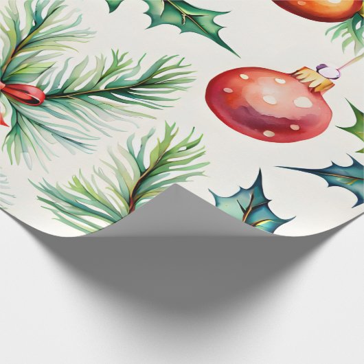 Weihnachts-Ornament-Muster Geschenkpapier (Ecke)