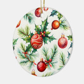 Weihnachts-Ornament-Muster Keramik Ornament (Links)