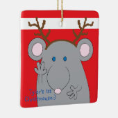 Weihnachts-Ornament-Platz "Merry Christmouse" Keramikornament (Rechts)