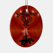 Weihnachts Ornamente mit Sterne auf blau (Rechts)