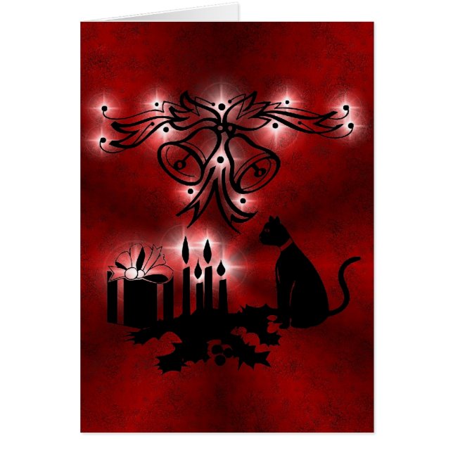 Weihnachts Ornamente mit Sterne und Katze (Vorne)