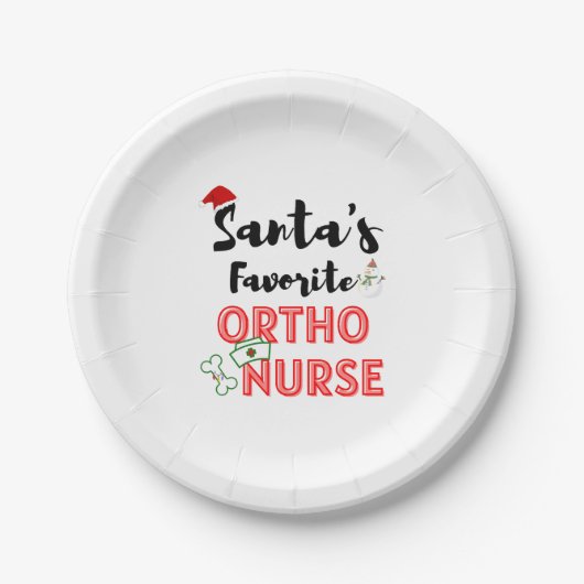 Weihnachts-Orthopädie Pappteller (Vorderseite)