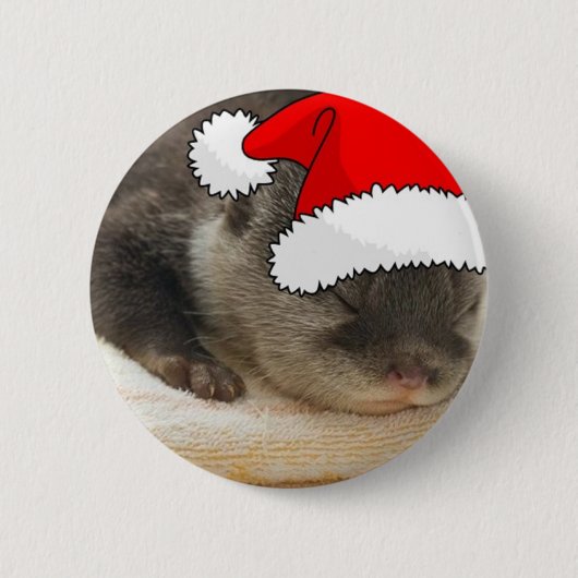 Weihnachts-Otter Button (Vorderseite)