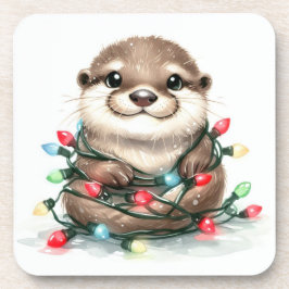 Weihnachts-Otter Getränkeuntersetzer