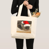 Weihnachts-Otter Jumbo Stoffbeutel (Vorderseite (Produkt))