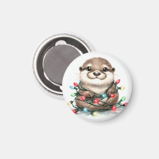 Weihnachts-Otter Magnet (Vorderseite/Rückseite)