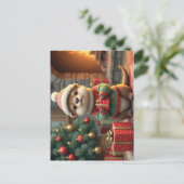 Weihnachts-Otter Postkarte (Stehend Vorderseite)