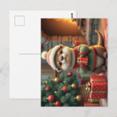 Weihnachts-Otter Postkarte (Vorne/Hinten)