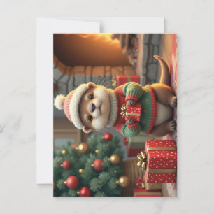 Weihnachts-Otter Postkarte
