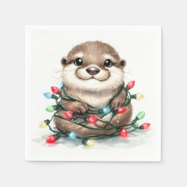Weihnachts-Otter Serviette