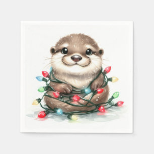 Weihnachts-Otter Serviette