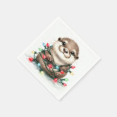 Weihnachts-Otter Serviette (Ecke)