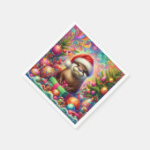 Weihnachts-Otter Serviette (Ecke)