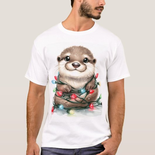 Weihnachts-Otter T-Shirt (Vorderseite)