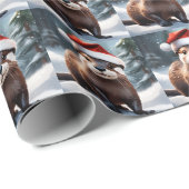 Weihnachts-Otter-Umschlagpapier Geschenkpapier (Rolleneckpunkt)