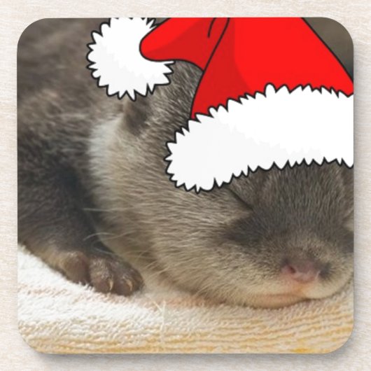 Weihnachts-Otter Untersetzer (Vorderseite)